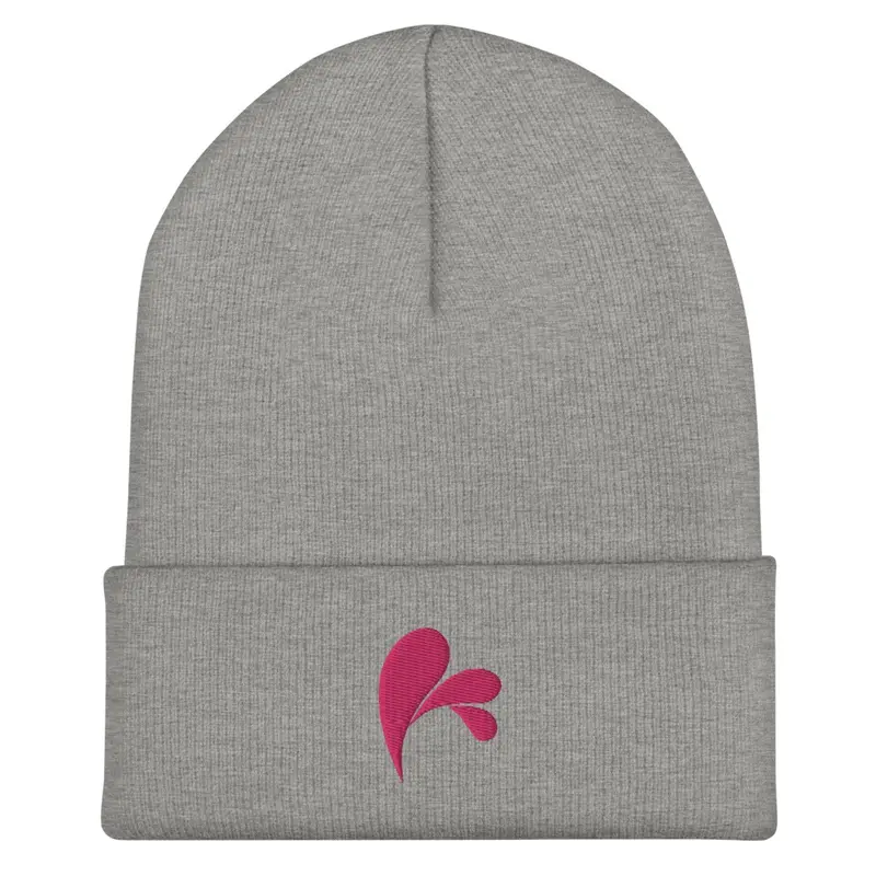 CHAMPSINCE BEANIE (GREY/FUCHSIA LOGO)