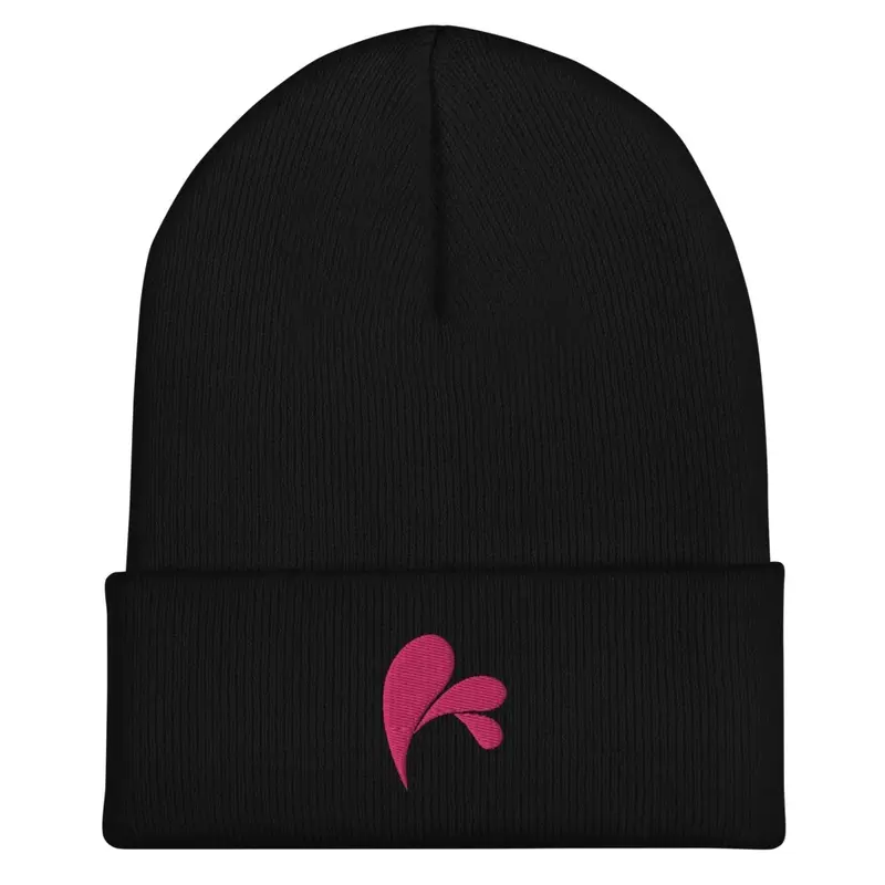 CHAMPSINCE BEANIE (BLACK/FUCHSIA LOGO)