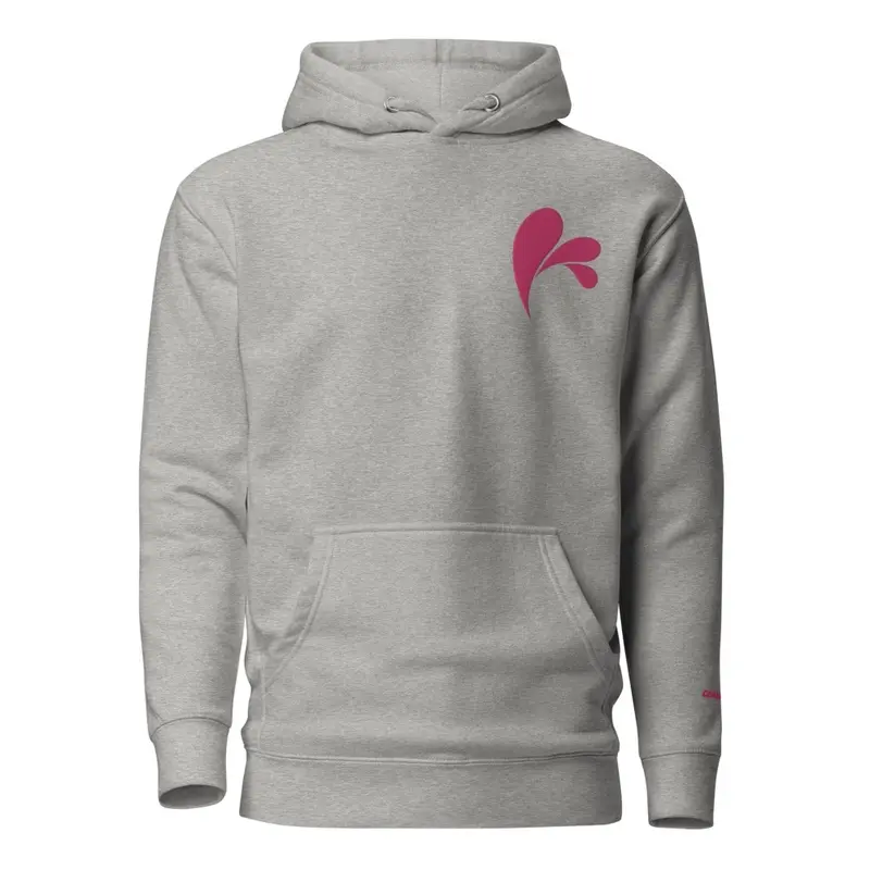 CHAMPSINCE EMBROID HOODIE (GREY/FUCHSIA)