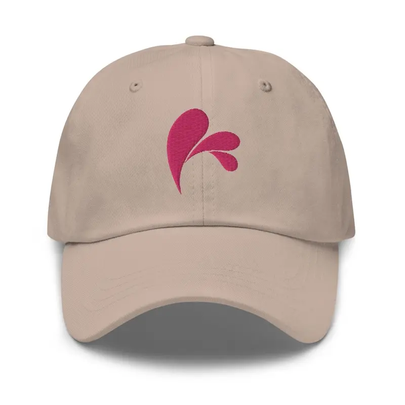 CHAMPSINCE STRAPBACK (KHAK/FUCHSIA LOGO)