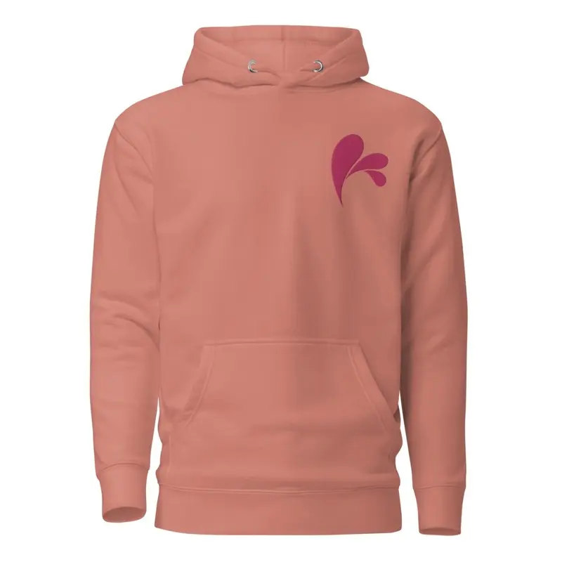 CHAMPSINCE EMBROID HOODIE (PEACH/FUCHSI 